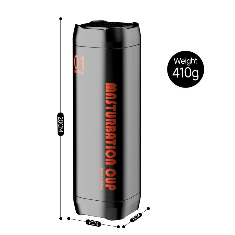 Telescopic Massaging Vibrating Smart Heating Male Masturbator