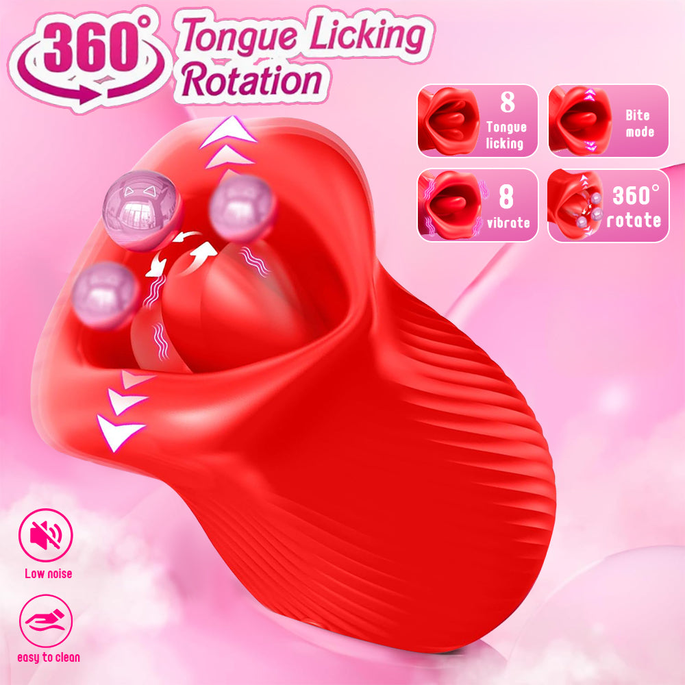 360 Rotating Tongue Licking & Kissing New Design Rose Vibrator Onion Toy 360 Rotating Tongue Licking & Kissing New Design Rose Vibrator Onion Toy