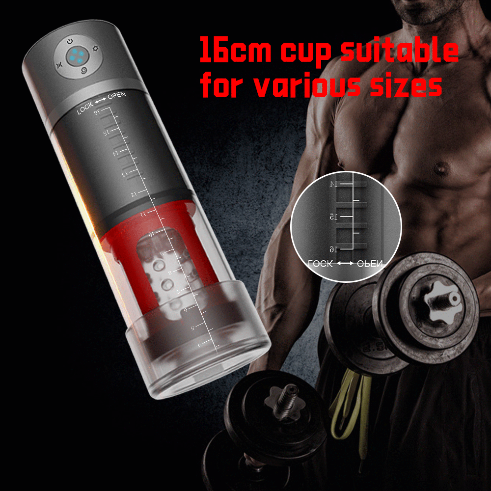 Premium Male Penis Suction Pump Spinning Masturbating Cup