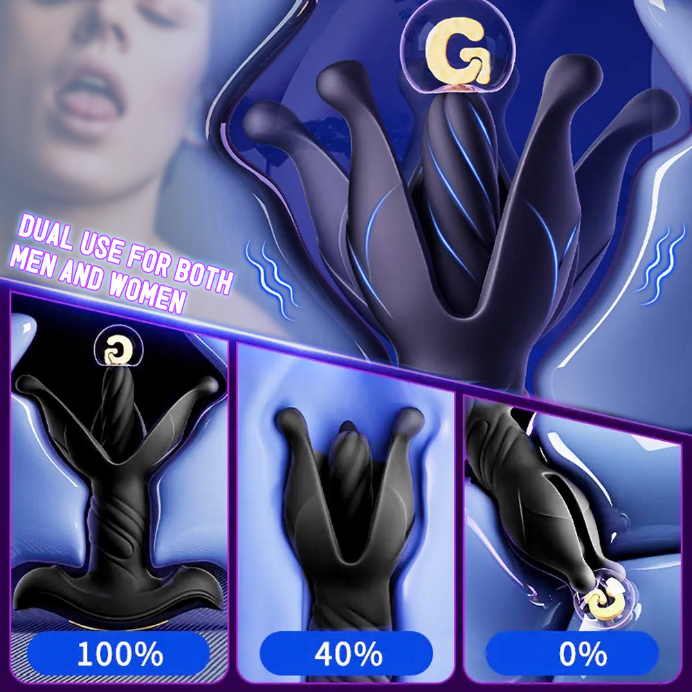 Thrusting Flapping And Vibrating Remote Controlled Anal Plug
