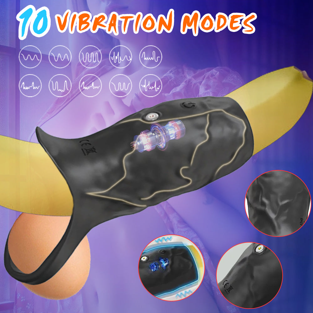 Wolf Warrior Elastic Compact Fit Powerful Vibrating Penis Sleeve