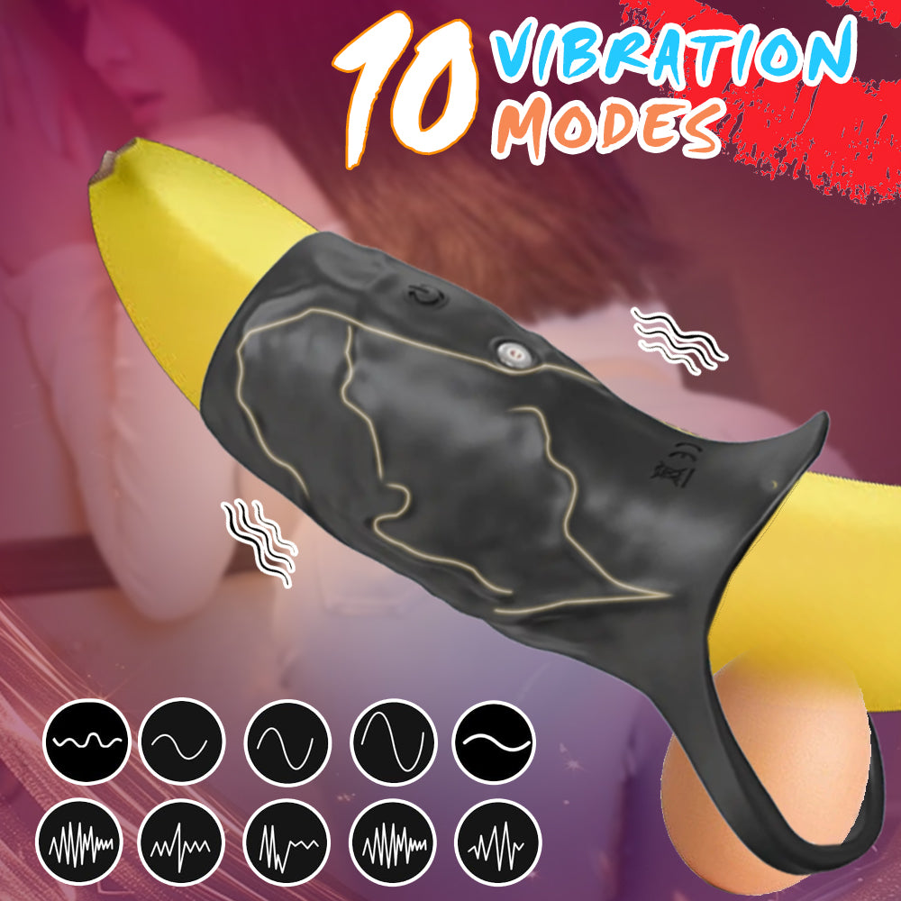 Wolf Warrior Elastic Compact Fit Powerful Vibrating Penis Sleeve