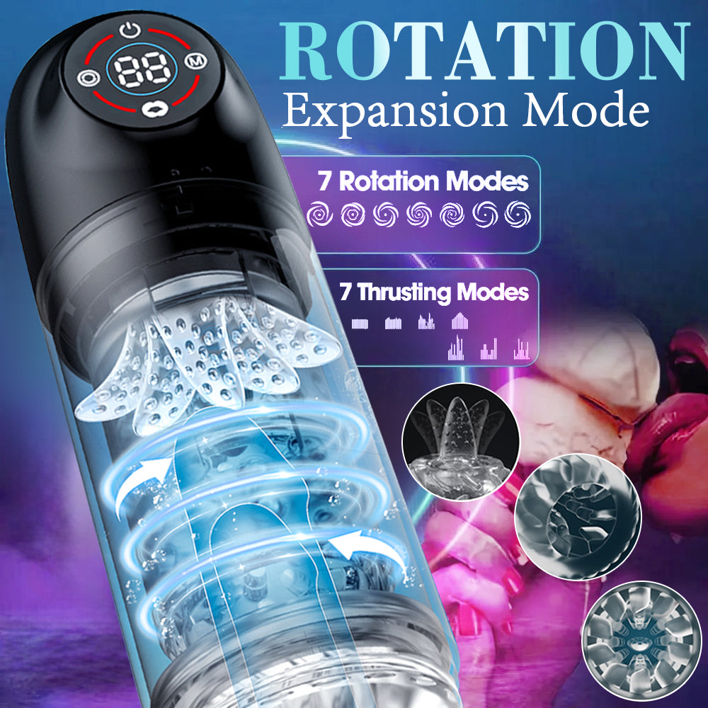 Premium Rotating Thrusting Sucking And Licking 4in1 Masturbator