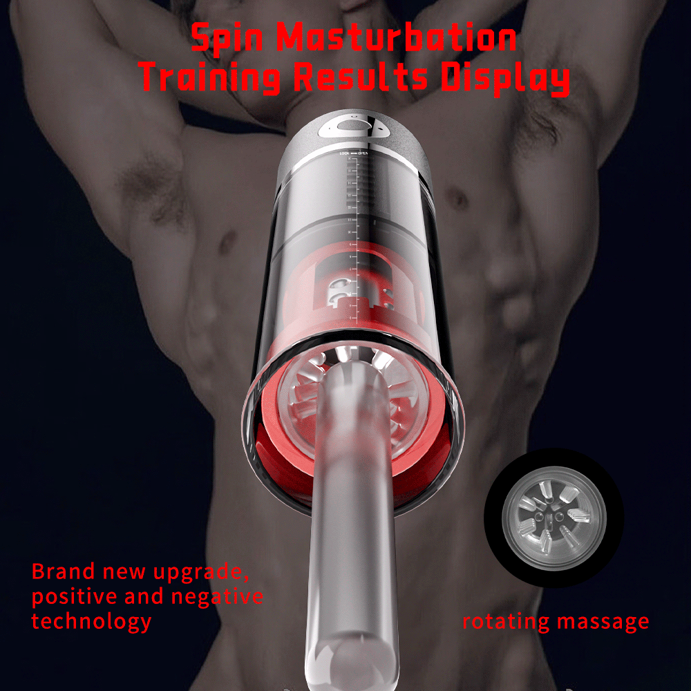 Premium Male Penis Suction Pump Spinning Masturbating Cup