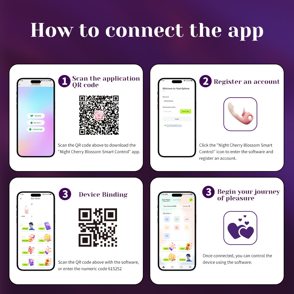 Rhapsody Mobile Application Controlled Sucking Vibrator