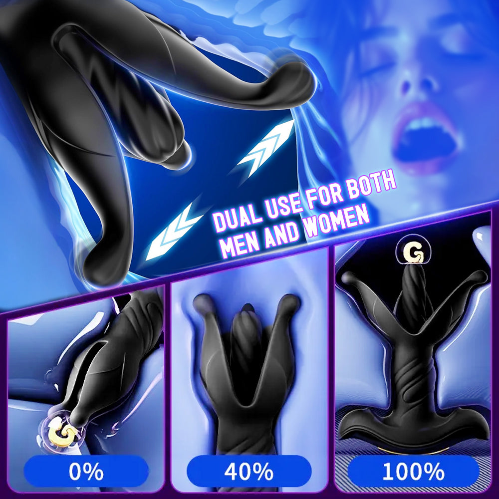 Thrusting Flapping And Vibrating Remote Controlled Anal Plug