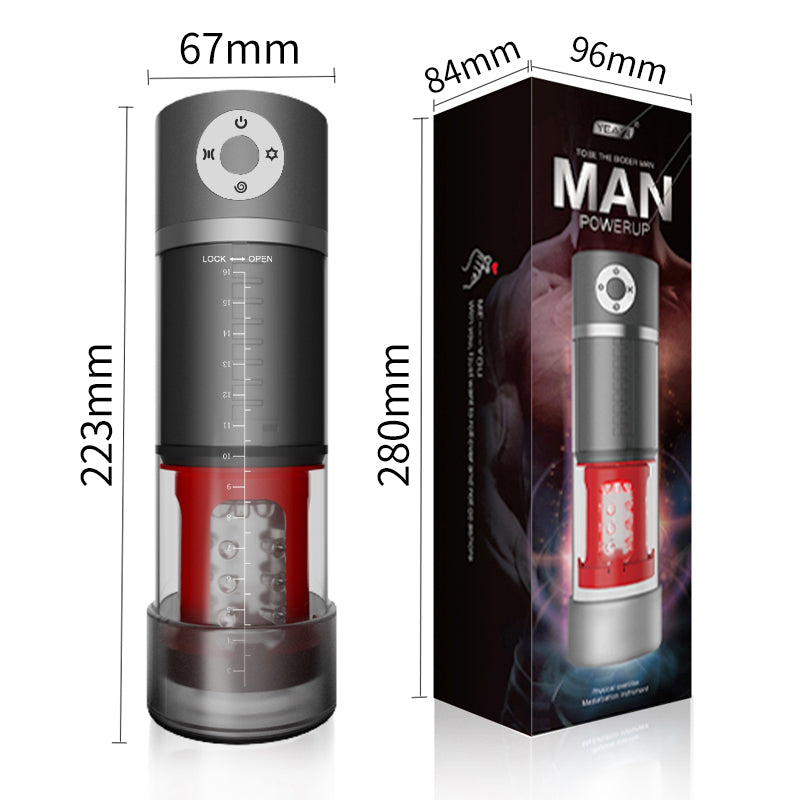 Premium Male Penis Suction Pump Spinning Masturbating Cup