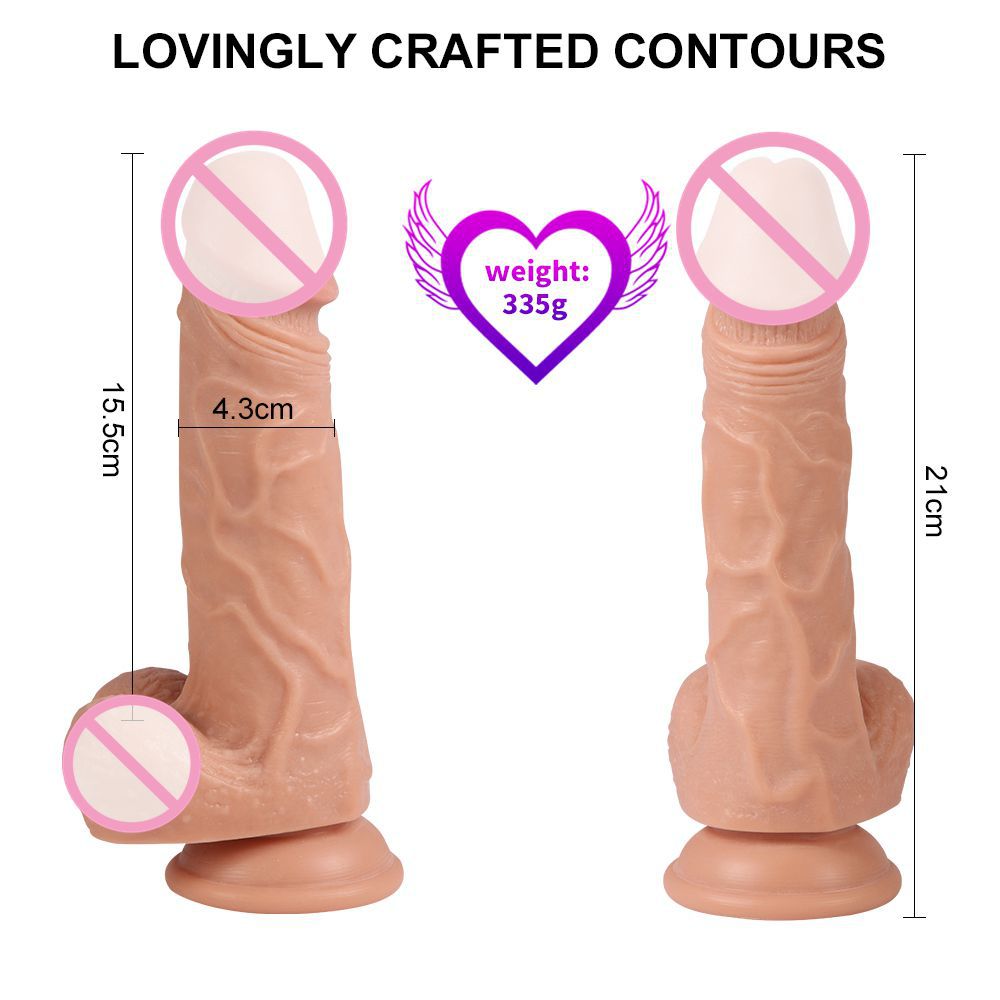 Wireless Remote Control Vibrating TPE Dildo Cock Toy - Onion Toy