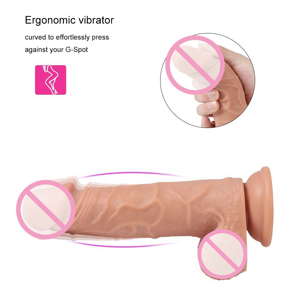 Wireless Remote Control Vibrating TPE Dildo Cock Toy - Onion Toy
