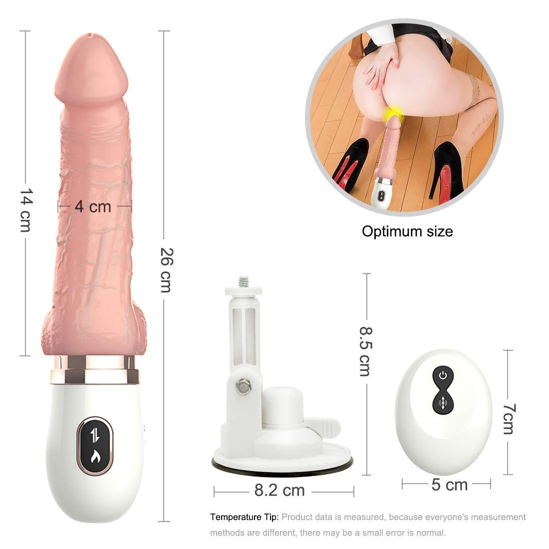 Intelligent Heating Remote Controlled Swinging Dildo