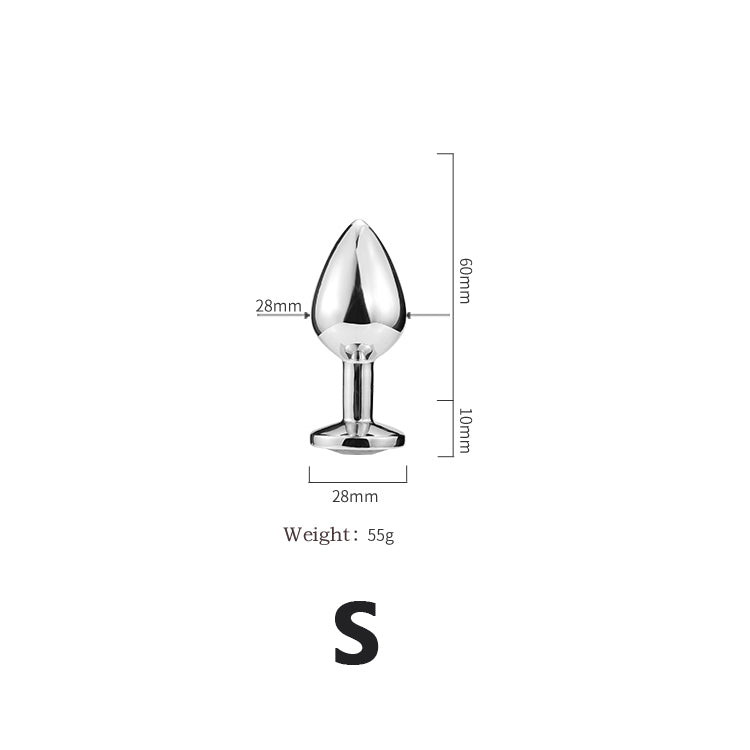 Smooth Feeling Stainless Steel Crystal Jewelry Anal Plug