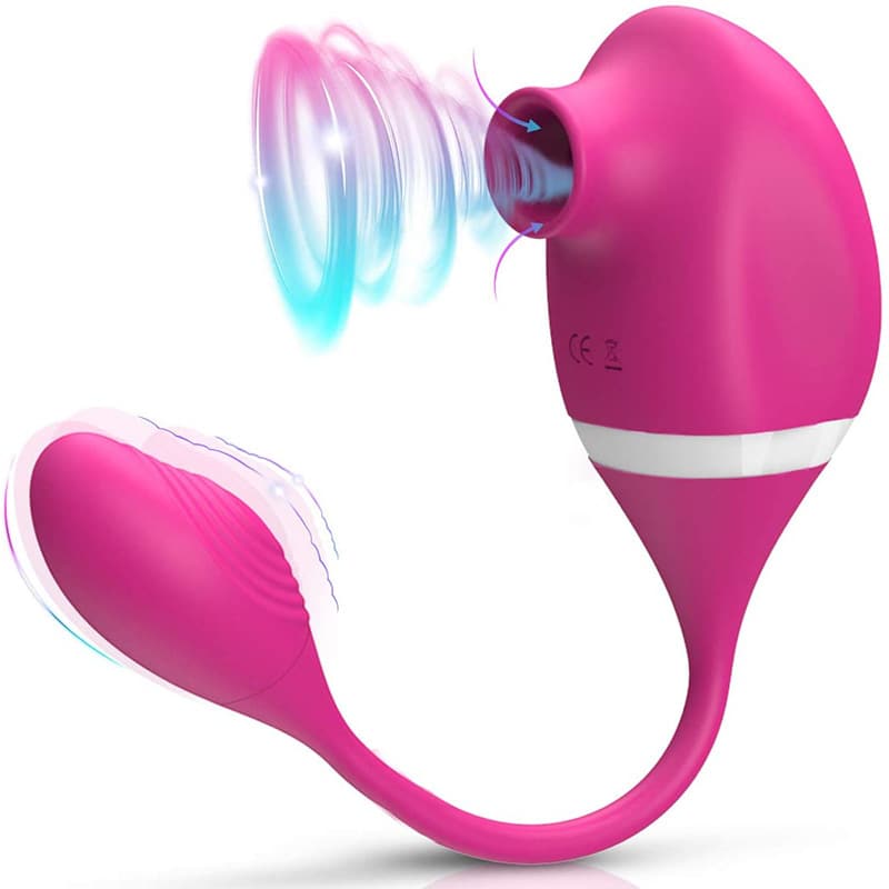 Pocket Size Dual Head Sucking and Vibrating Sex Toy Onion Toy Pocket Size Dual Head Sucking and Vibrating Sex Toy Onion Toy