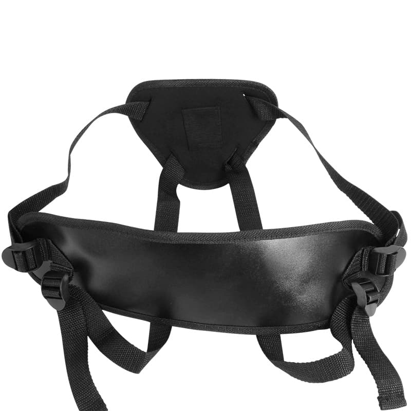 Adjustable Black Leather Wearing Dildo Belt Panty