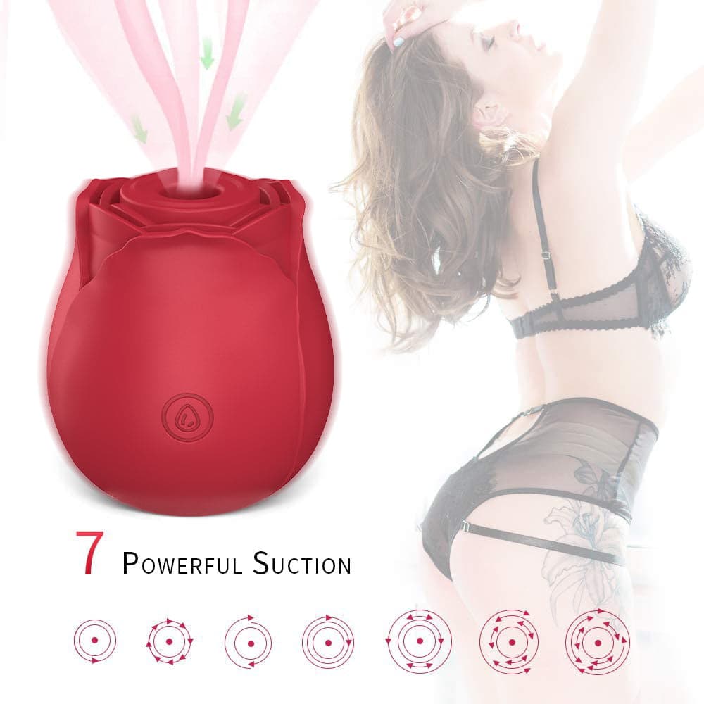 Rose Shape Vagina G Spot Sucking Stimulation Vibrator