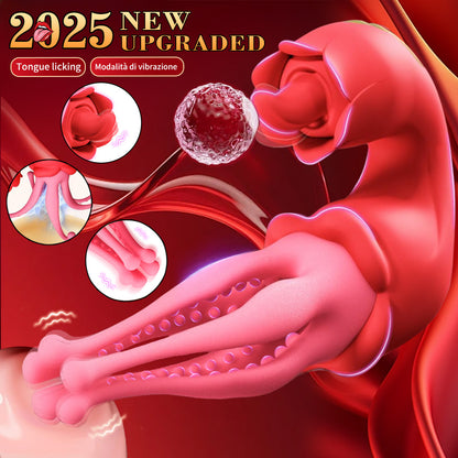 Portable Size  Multi Functional Tongue Licking Swinging Vibrator
