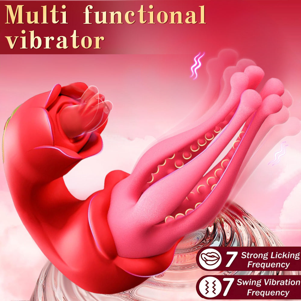 Portable Size  Multi Functional Tongue Licking Swinging Vibrator