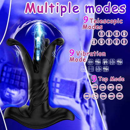 Thrusting Flapping And Vibrating Remote Controlled Anal Plug