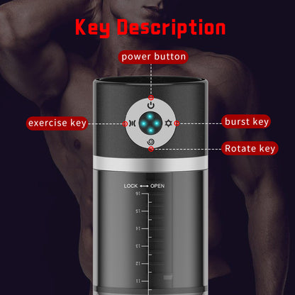 Premium Male Penis Suction Pump Spinning Masturbating Cup