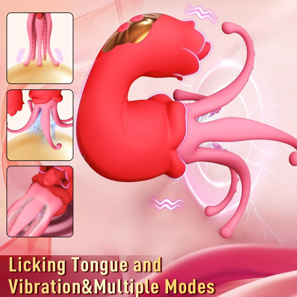 Portable Size  Multi Functional Tongue Licking Swinging Vibrator