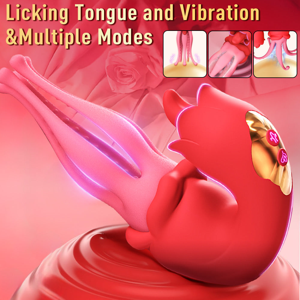 Portable Size  Multi Functional Tongue Licking Swinging Vibrator