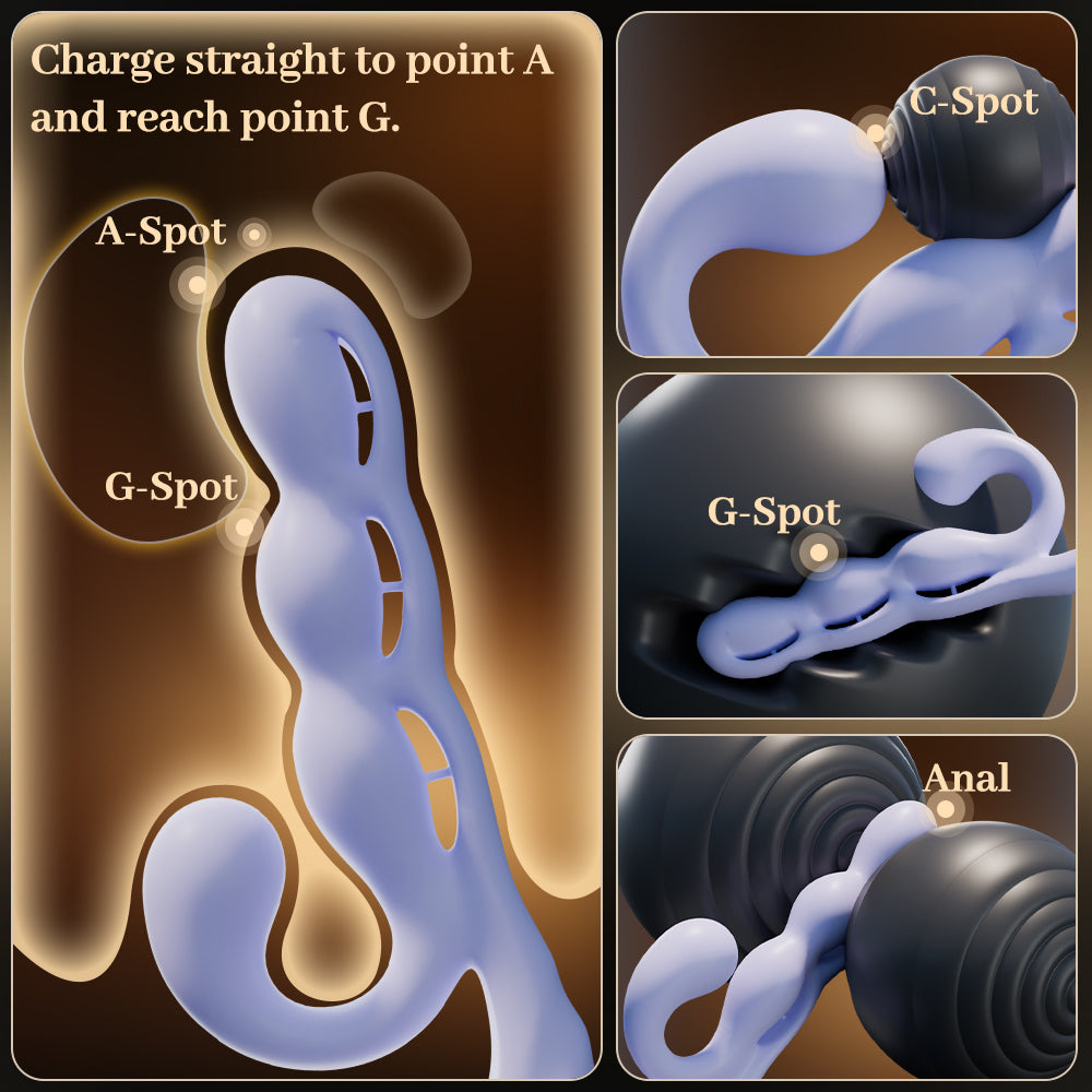 Purple Grape APP Controlled Soft Twistable Silicone Vibrator