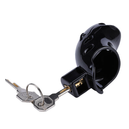 Little Shark Multiple Sizes Black Resin Male Chastity Cage