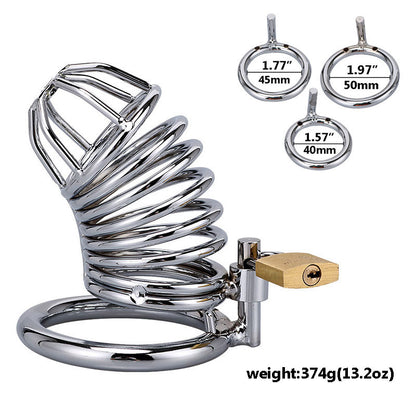 Multiple Sizes Stainless Steel Penis Chastity Cage With Lock