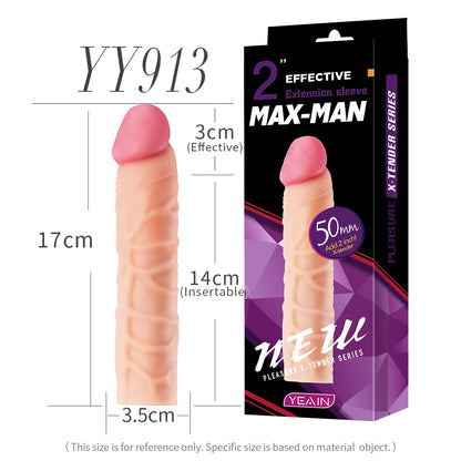 TPE Skin Color Delay Ejaculation Penis Enlargement Sleeve