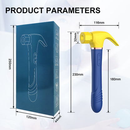 Hammer Shape Vibrating Sucking Multi Functions Massager