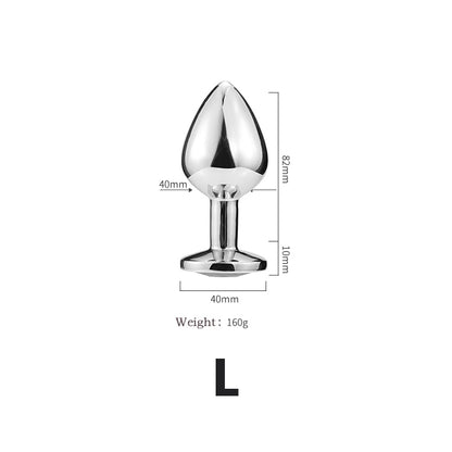Smooth Feeling Stainless Steel Crystal Jewelry Anal Plug