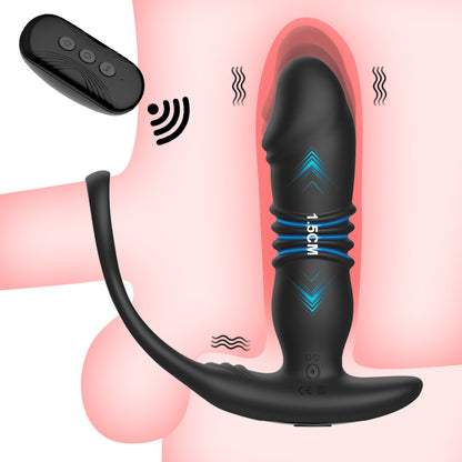 Uni Sex Remote Control Automatic Telescopic Anal Plug