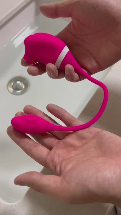 Pocket Size Dual Head Sucking and Vibrating Sex Toy