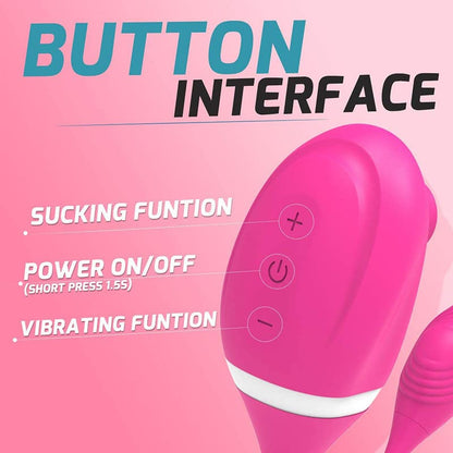 Pocket Size Dual Head Sucking and Vibrating Sex Toy