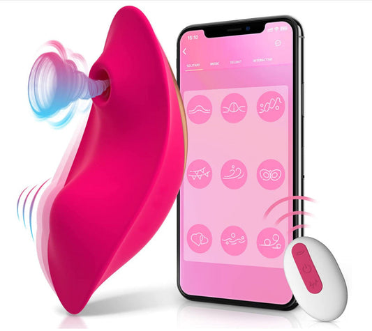 Long Distance App controlled Wearable Vibrating and Sucking Toy