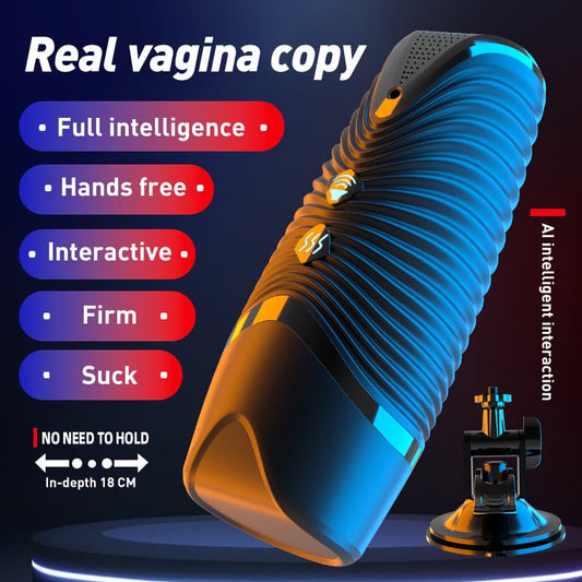 Automatic Vibrating Soft Vaginal Male Masturbation Cup