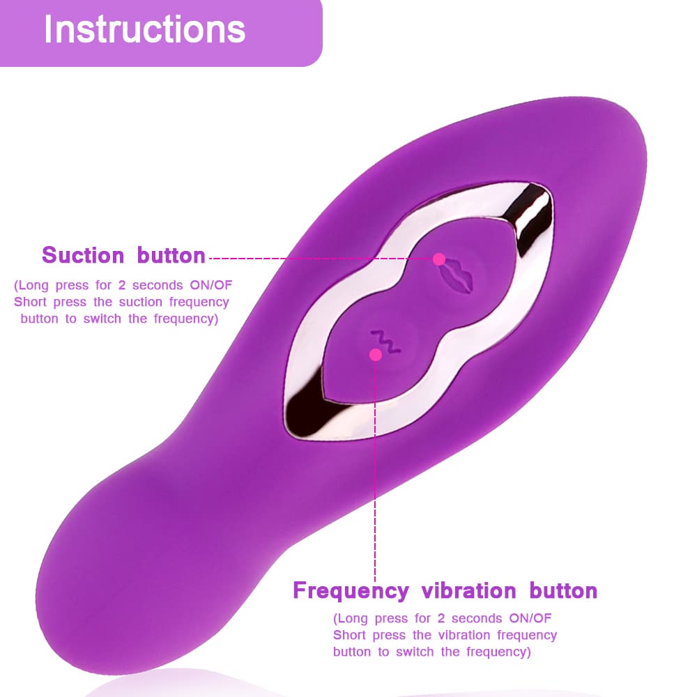Rechargeable Clitoral Sucking G Spot Dildo Vibrator