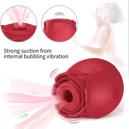 Rose Shape Vagina G Spot Sucking Stimulation Vibrator