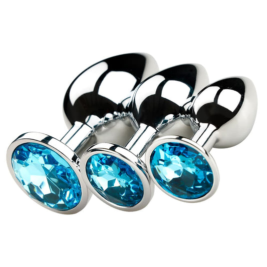 Smooth Feeling Stainless Steel Crystal Jewelry Anal Plug