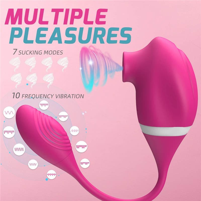 Pocket Size Dual Head Sucking and Vibrating Sex Toy