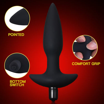 Vabrating Silicone Soft Waterproof Anal Plug Dilator