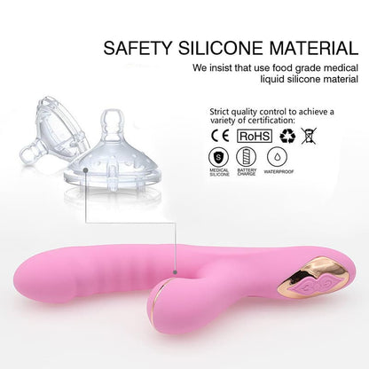 Smart Heating Vibrating Dildo with Clitral Sucking Stimulator