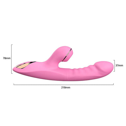 Smart Heating Vibrating Dildo with Clitral Sucking Stimulator