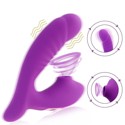 Rechargeable Clitoral Sucking G Spot Dildo Vibrator