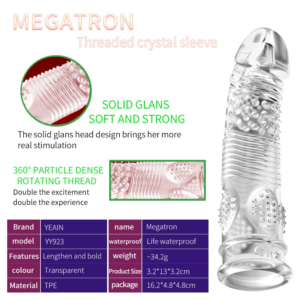 Reusable Silicone Transparent Clitral Stumilation Cock Sleeve
