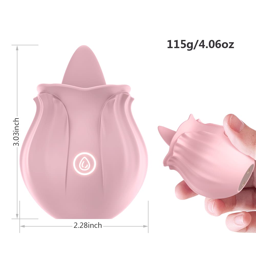 Rose Type Tongue Licking Toy for Clitoris and Nipple